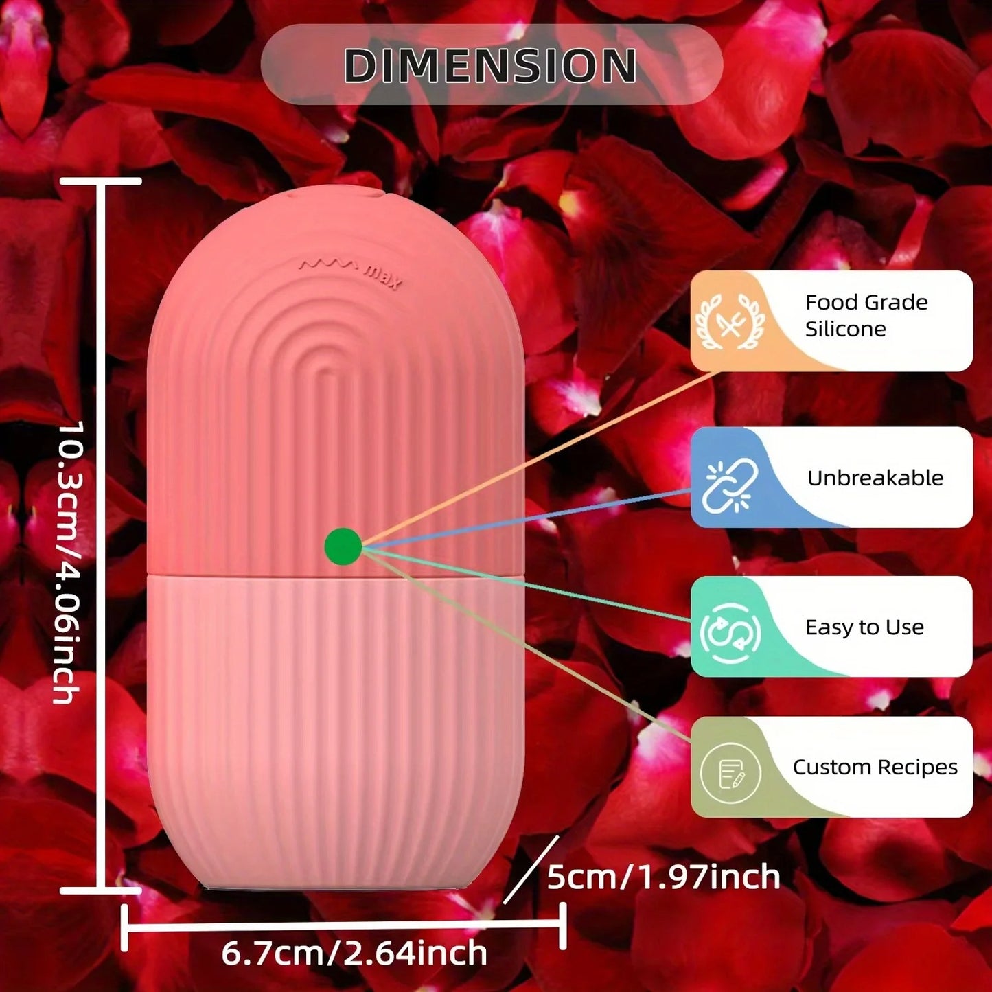 Moule à Glace en Silicone pour Soins du Visage