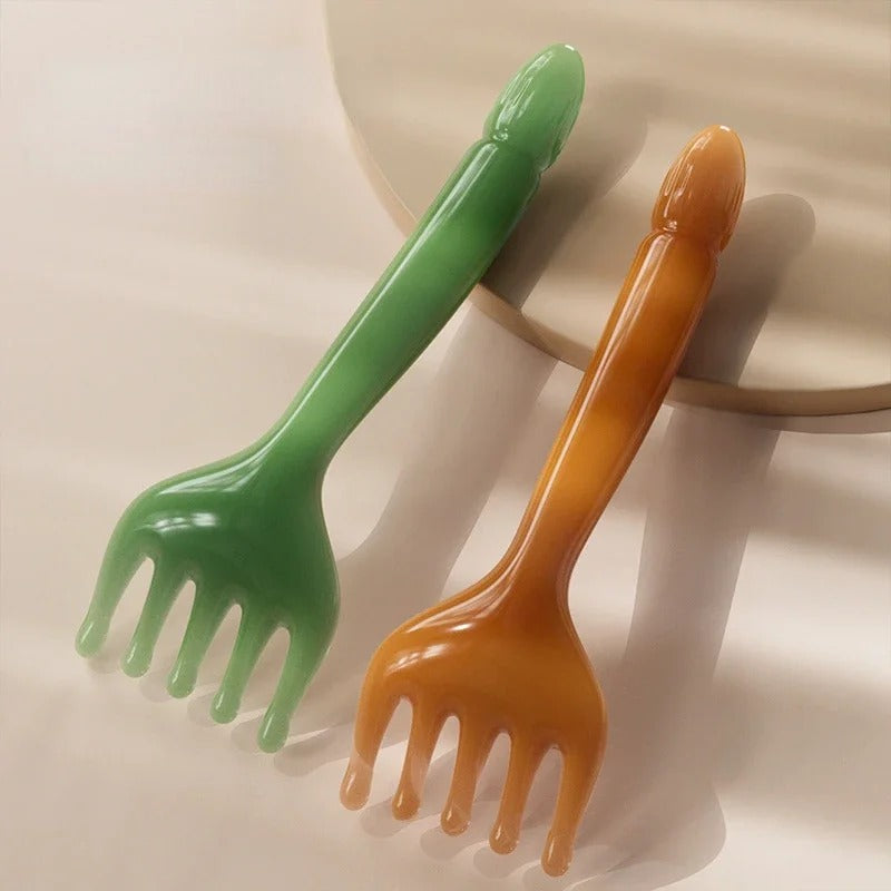 Massager pour le Cuir Chevelu en Résine Gua Sha